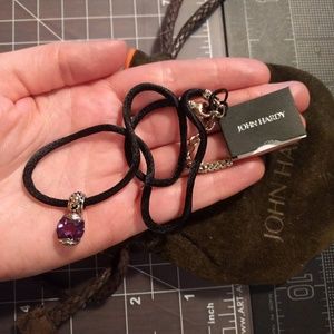 John Hardy Amethyst Batu Sari Pendant Necklace 18K